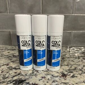 L'Oreal Paris Set of 3 Colorista 1-Day Color Spray Blue- BNWT